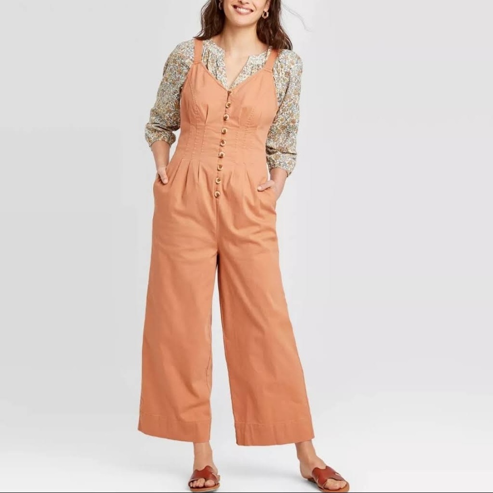 TAN STRETCH JUMPSUIT